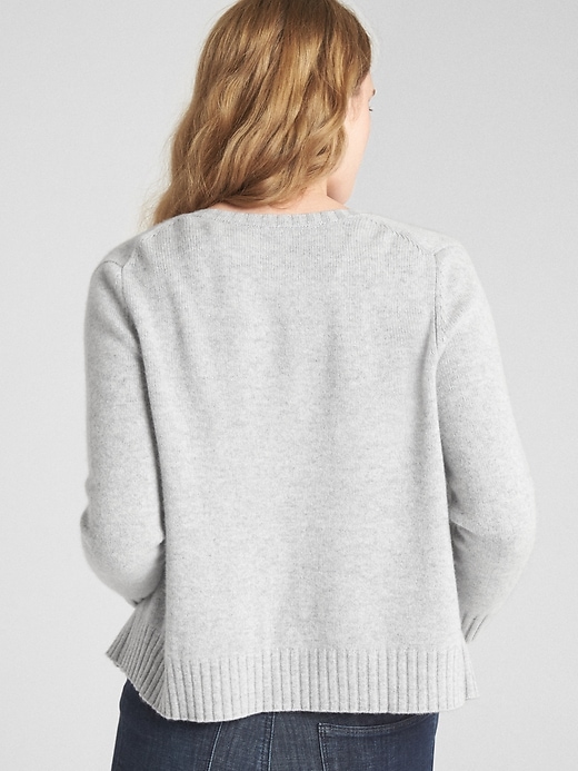 Image number 2 showing, Open-Front Cardigan Sweater in Cashmere