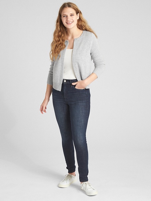 Image number 3 showing, Open-Front Cardigan Sweater in Cashmere