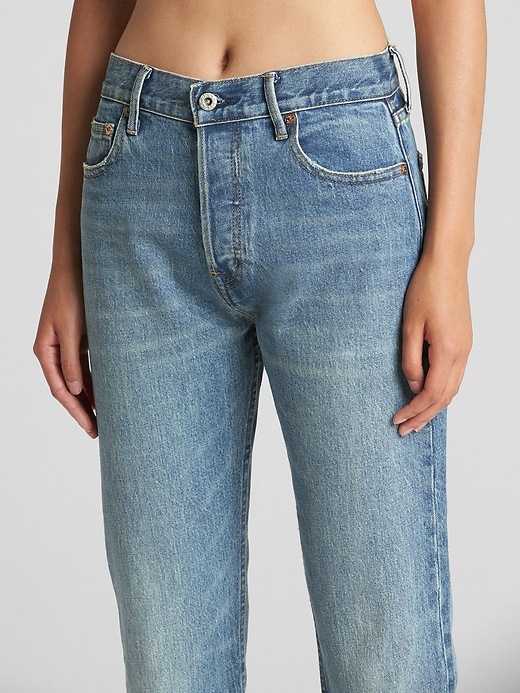 Image number 5 showing, Cone Denim&#174 High Rise Crop Straight Jeans