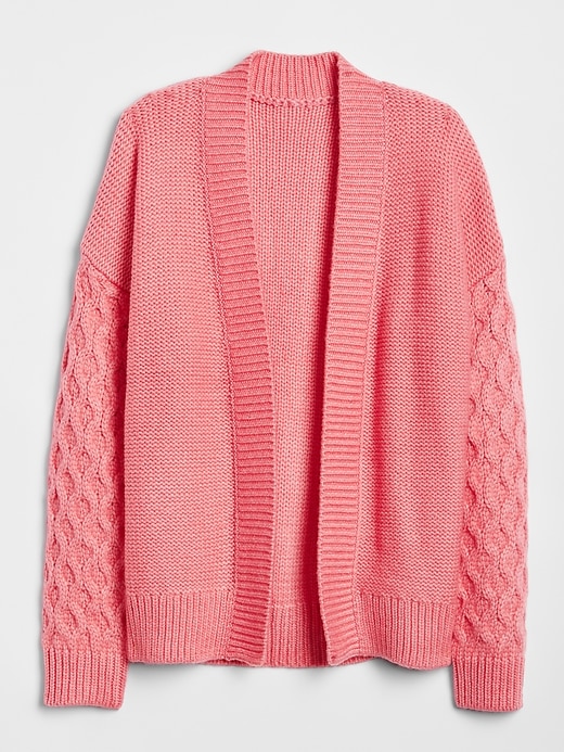 Image number 6 showing, Chunky Mix-Knit Cardigan Sweater
