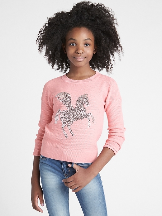 L'image numéro 2 présente Pull ras du cou à motif à paillettes