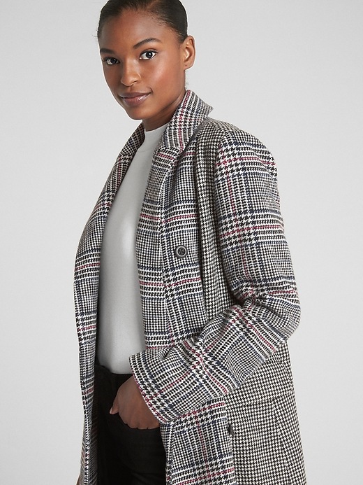 Image number 5 showing, Mixed Plaid Coat