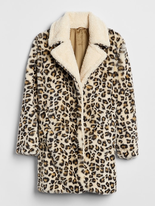 Image number 6 showing, Leopard Faux-Fur Coat