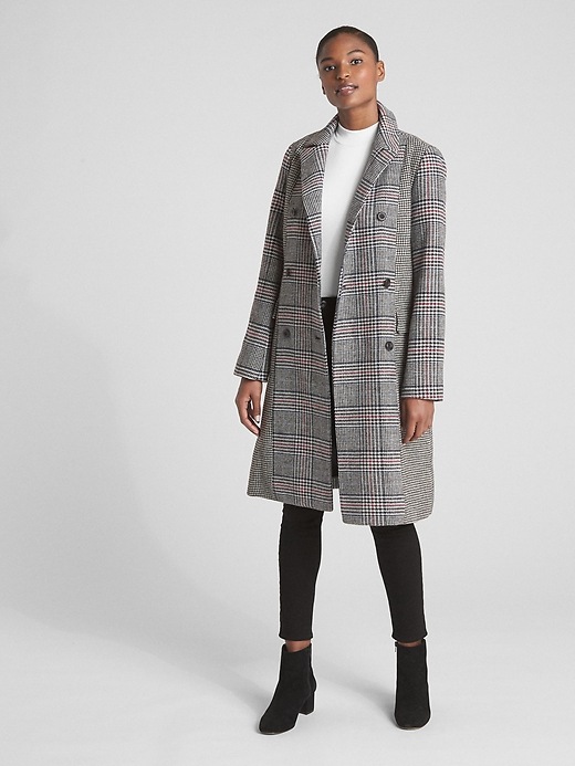 Image number 3 showing, Mixed Plaid Coat