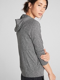View large product image 4 of 6. GapFit Full-Zip Hoodie in Brushed Tech Jersey