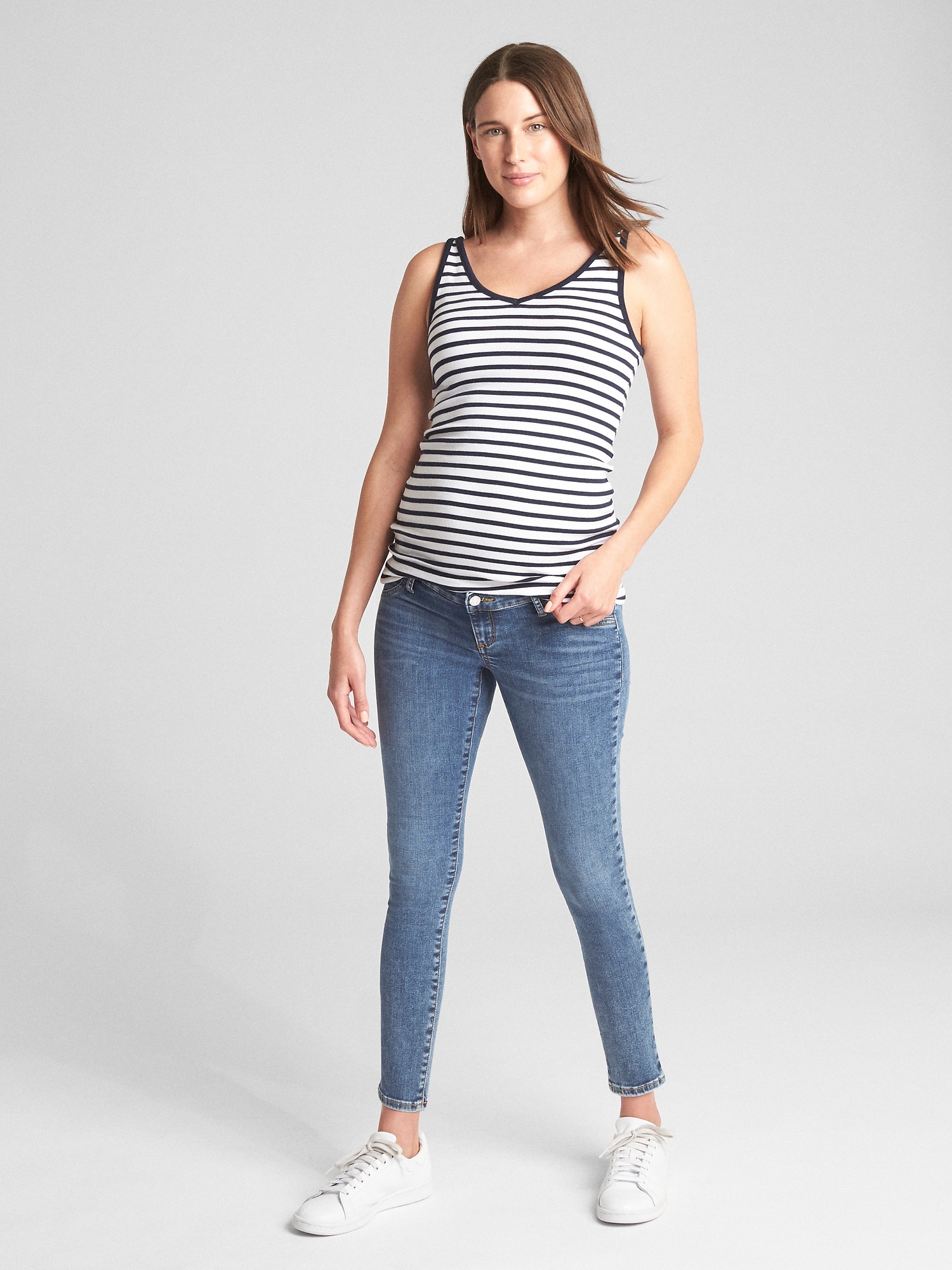 Maternity Inset Panel Favorite Ankle Jeggings