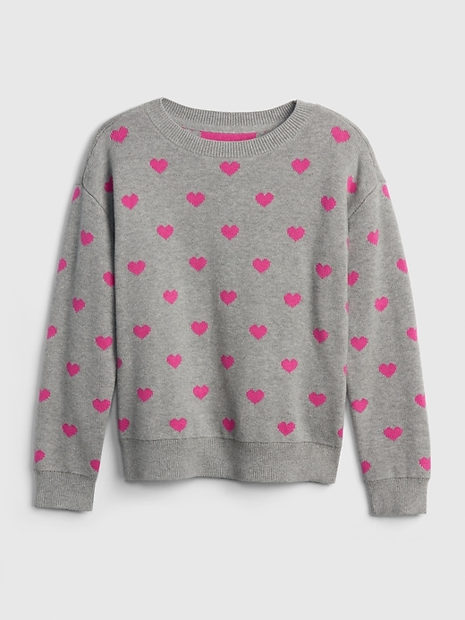 Image number 1 showing, Heart Print Sweater