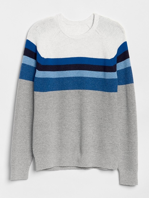 Image number 2 showing, Crazy Stripe Colorblock Pullover Sweater