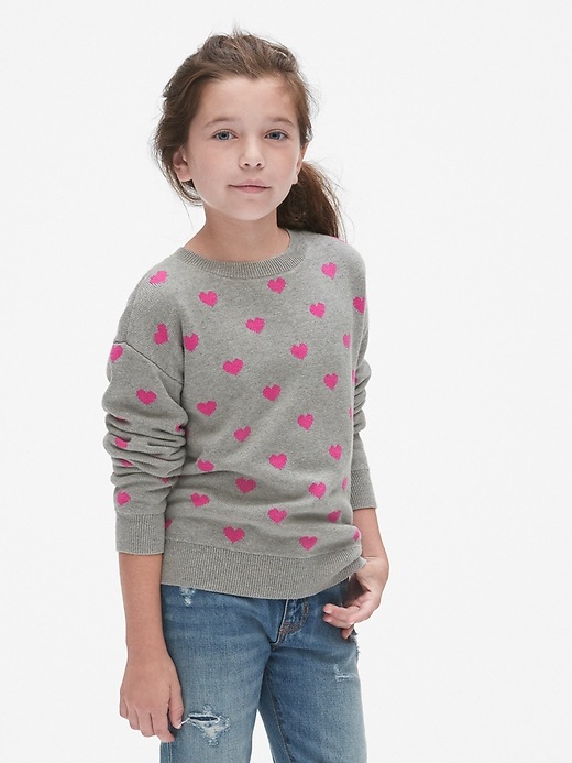 Image number 2 showing, Heart Print Sweater