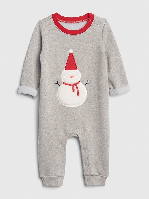 View large product image 1 of 1. Baby Cozy Holiday Applique One-Piece