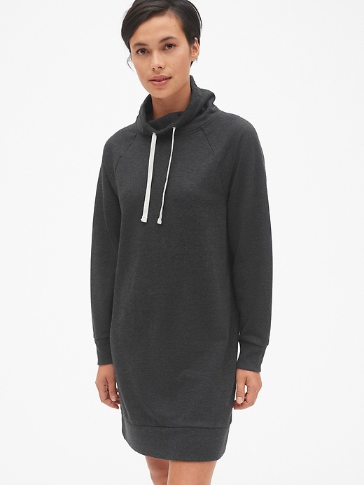 View large product image 1 of 1. Funnel-Neck Pullover Sweatshirt Dress