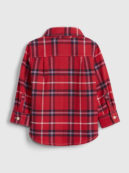 Image number 2 showing, Baby Double-Faced Plaid Chambray Shirt