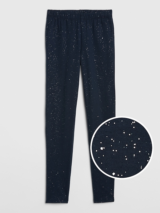 Image number 1 showing, Kids Sparkle Leggings in Stretch Jersey