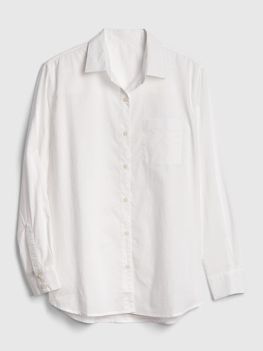 Image number 6 showing, Cross-Button Boyfriend Shirt