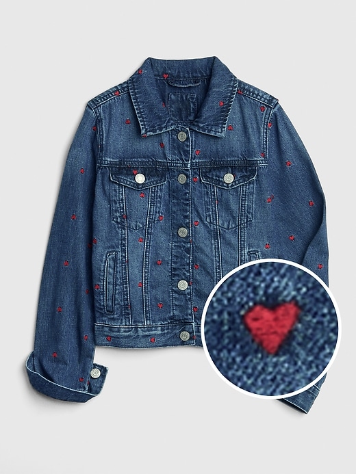 Image number 1 showing, Kids Icon Heart Denim Jacket
