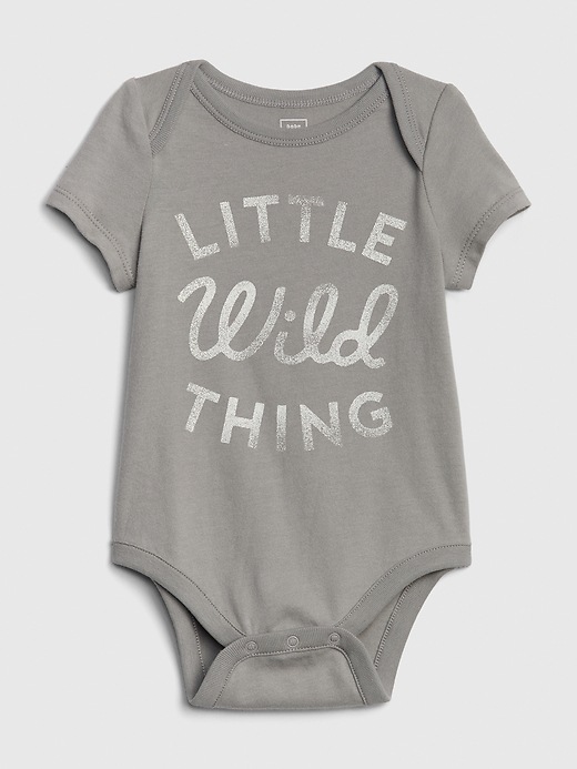 View large product image 1 of 1. Baby Organic Cotton Graphic Short Sleeve Bodysuit