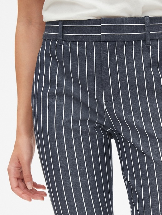 Image number 5 showing, Stripe Skinny Ankle Pants with Secret Smoothing Pockets