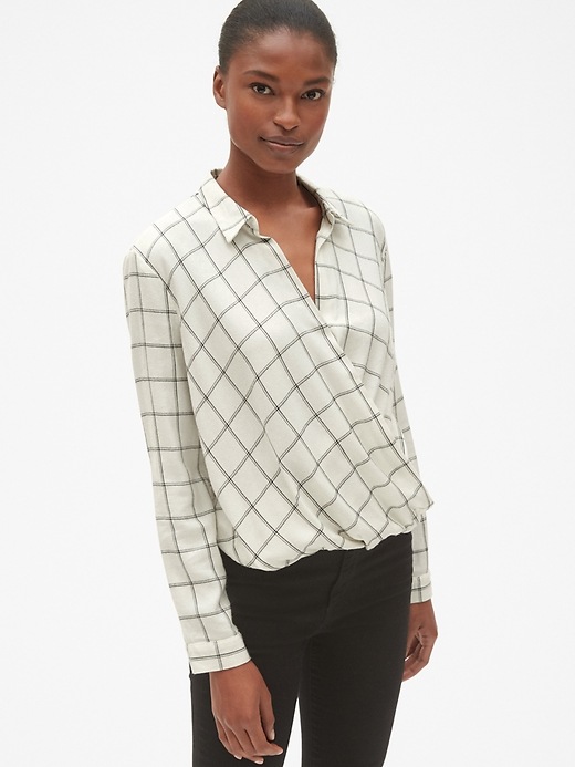 Image number 7 showing, Plaid Wrap-Front Shirt