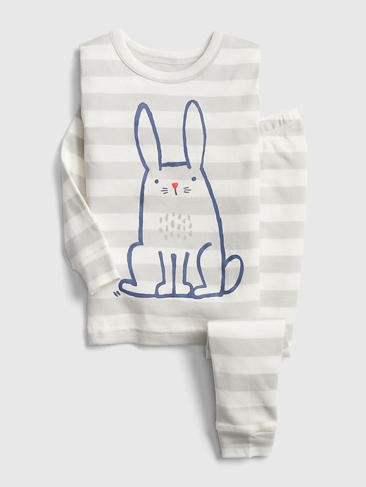 Image number 1 showing, Bunny Stripe PJ Set