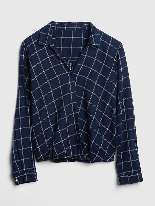 Image number 6 showing, Plaid Wrap-Front Shirt
