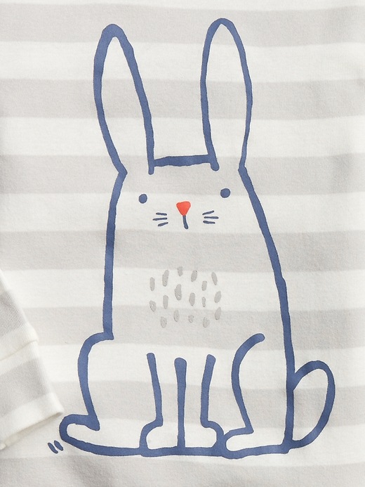 Image number 2 showing, Bunny Stripe PJ Set