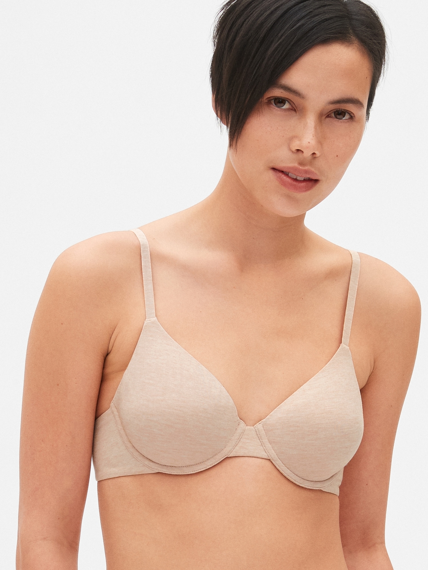 GAP LOW IMPACT BREATHE DOUBLE STRAP BRA - Light support sports bra - medium  grey heather/grey 