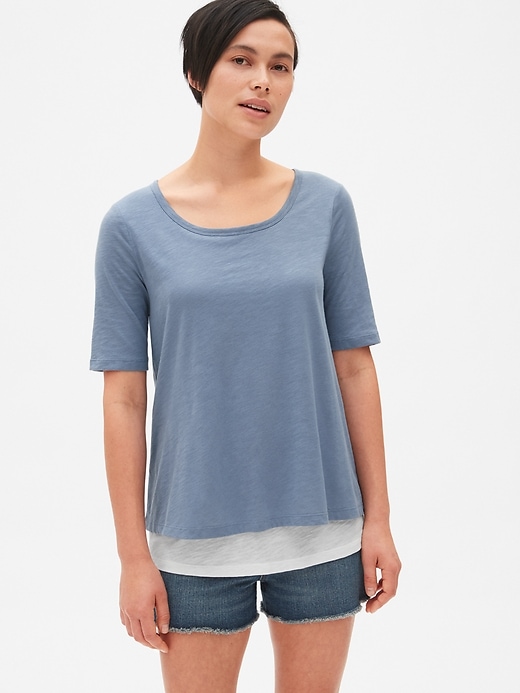 Image number 4 showing, Maternity Double-Layer Nursing T-Shirt