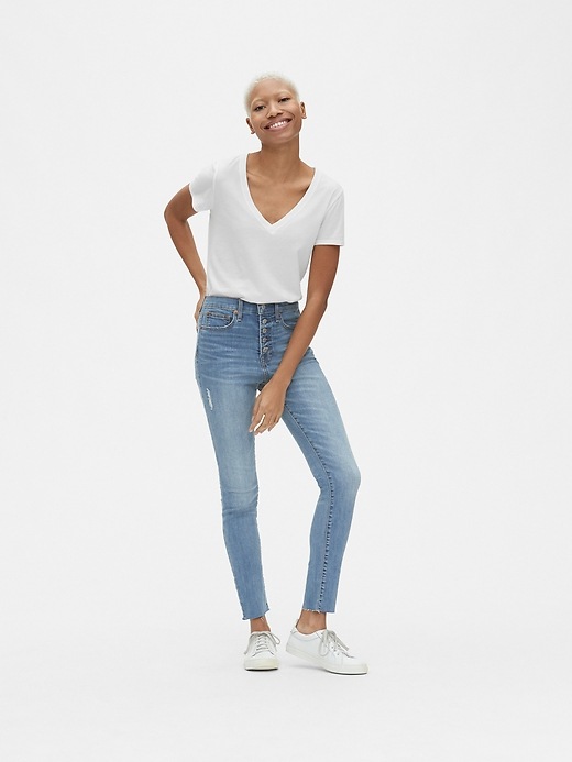 Image number 3 showing, High Rise True Skinny Jeans with Secret Smoothing Pockets