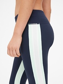 View large product image 4 of 7. GapFit Side-Stripe Panel Full Length Leggings in Eclipse