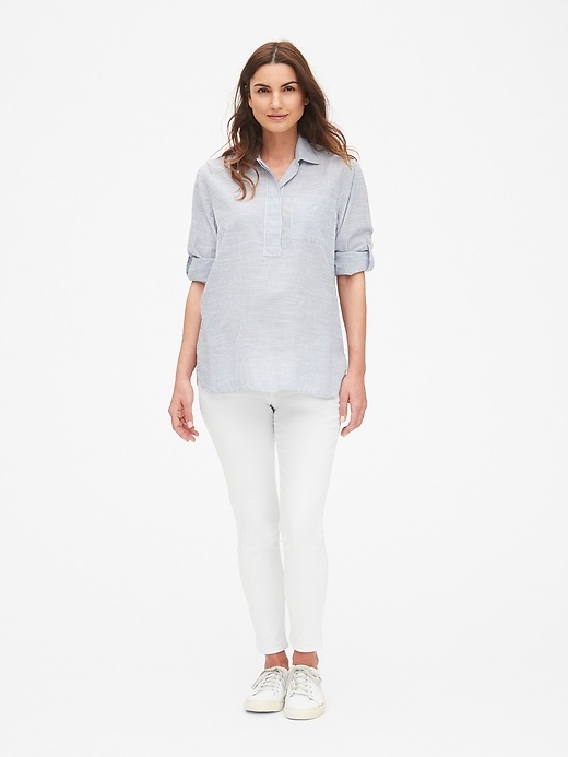 Image number 4 showing, Maternity Demi Panel True Skinny Ankle Jeans