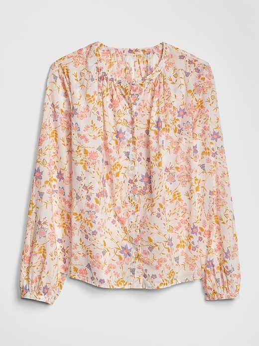 Image number 6 showing, Floral Print Blouson Sleeve Top