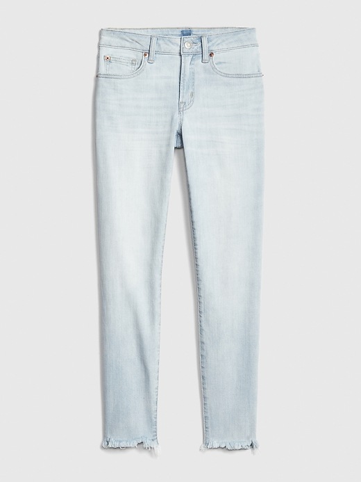 Image number 6 showing, Mid Rise Curvy True Skinny Ankle Jeans with Raw Hem