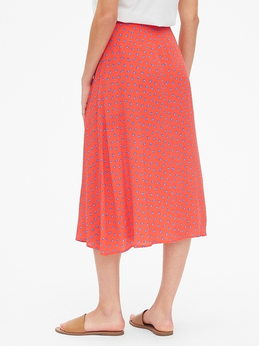 Image number 2 showing, Print Button-Front Midi Skirt