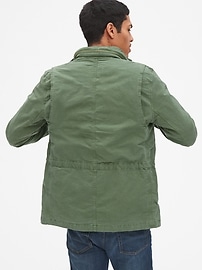 gap military jacket with hidden hood