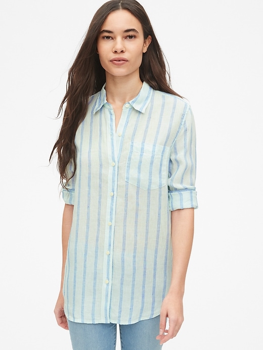 Image number 9 showing, Boyfriend Shirt in Linen