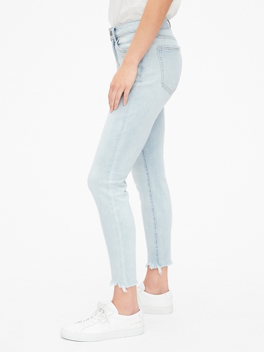 Image number 1 showing, Mid Rise Curvy True Skinny Ankle Jeans with Raw Hem