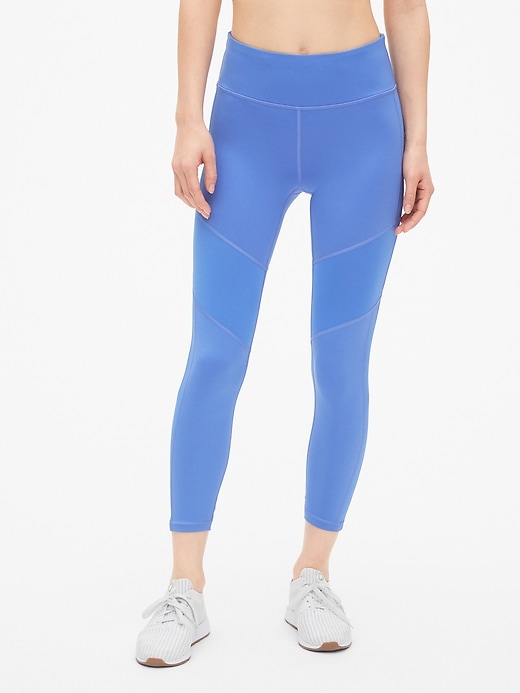 View large product image 1 of 1. GapFit Textured Spliced 7/8 Leggings in Eclipse
