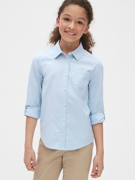 Image number 2 showing, Kids Uniform Convertible Long Sleeve Shirt