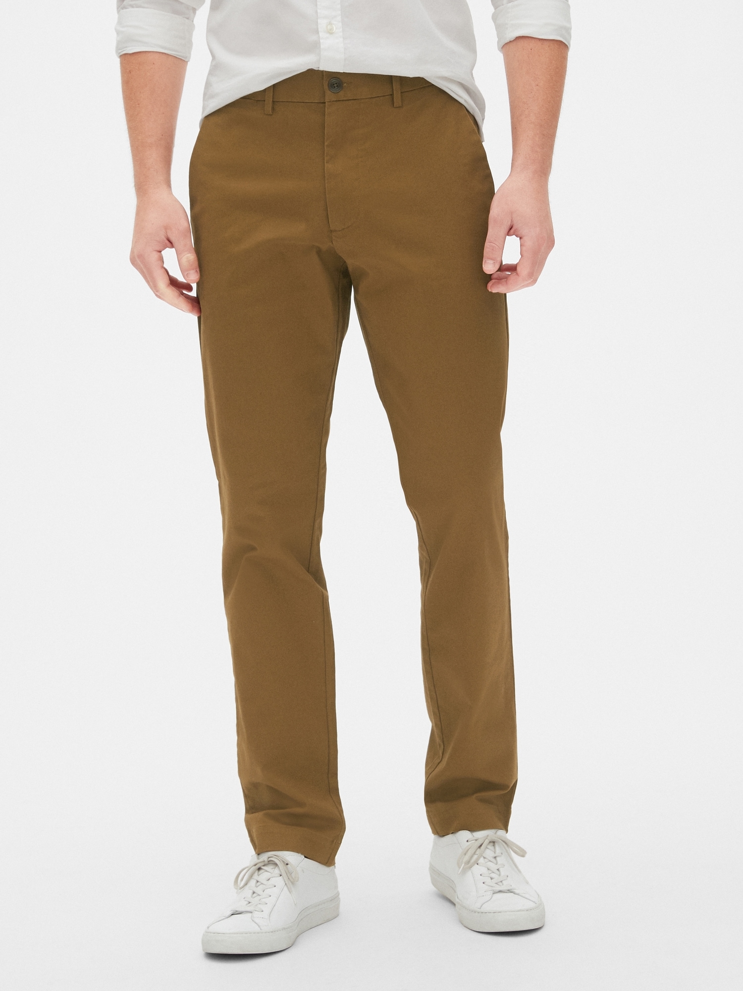 Color Khakis In Slim Fit With Gapflex - FitnessRetro