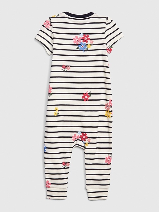 View large product image 2 of 3. Baby Print Short Sleeve One-Piece