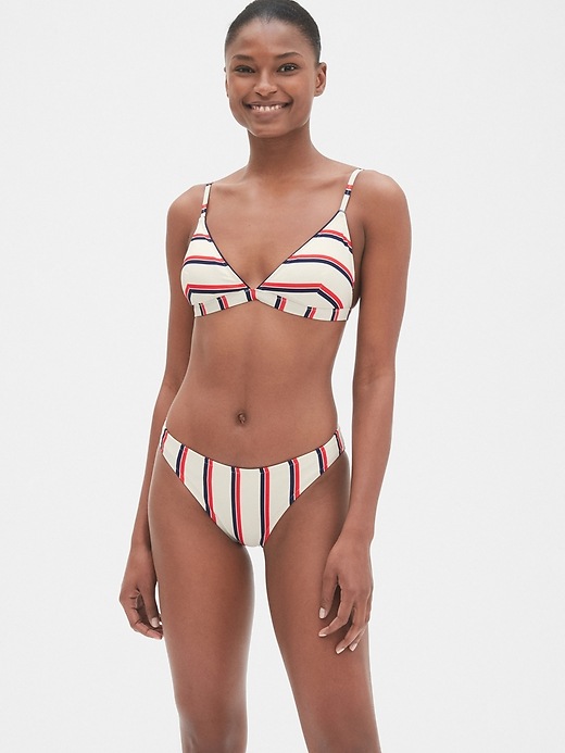 View large product image 1 of 1. Stripe Triangle Bikini Top