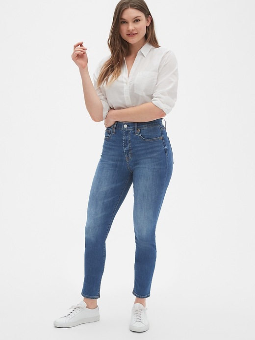 Image number 7 showing, High Rise True Skinny Jeans with Secret Smoothing Pockets with Washwell&#153