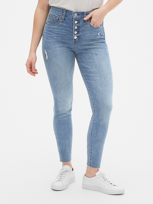 Image number 1 showing, High Rise True Skinny Jeans with Secret Smoothing Pockets