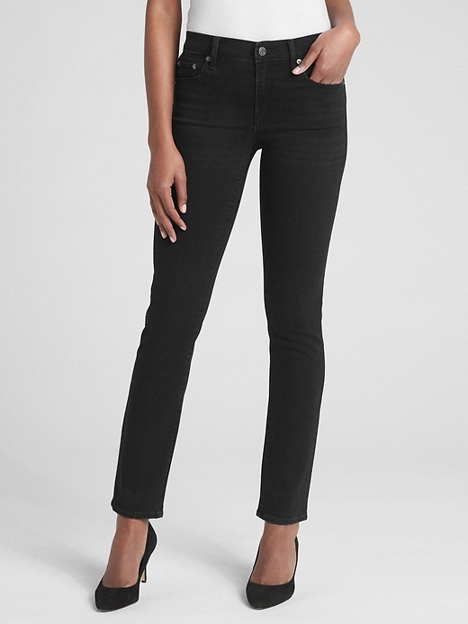 Image number 7 showing, Mid Rise Straight Jeans with Washwell&#153