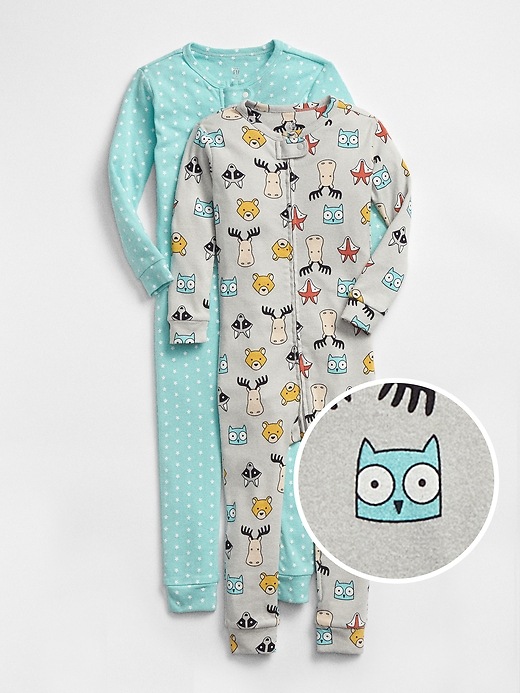 Image number 1 showing, babyGap Critter PJ One-Piece (2-Pack)