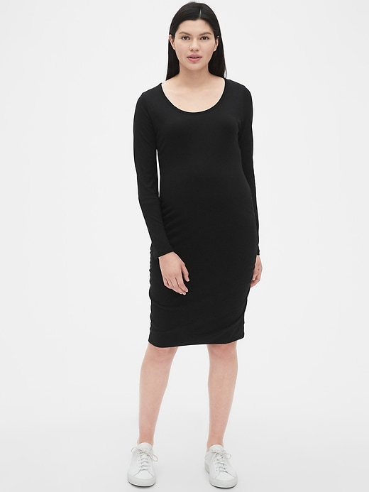 Image number 6 showing, Maternity Long Sleeve T-Shirt Dress
