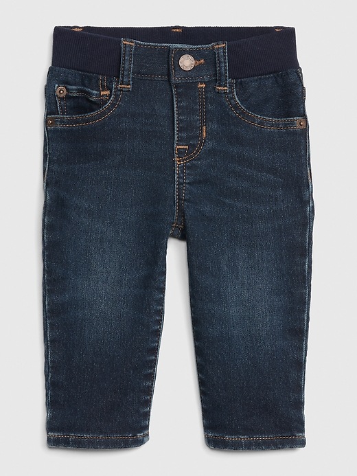 Image number 1 showing, Baby Knit-Denim Straight Jeans