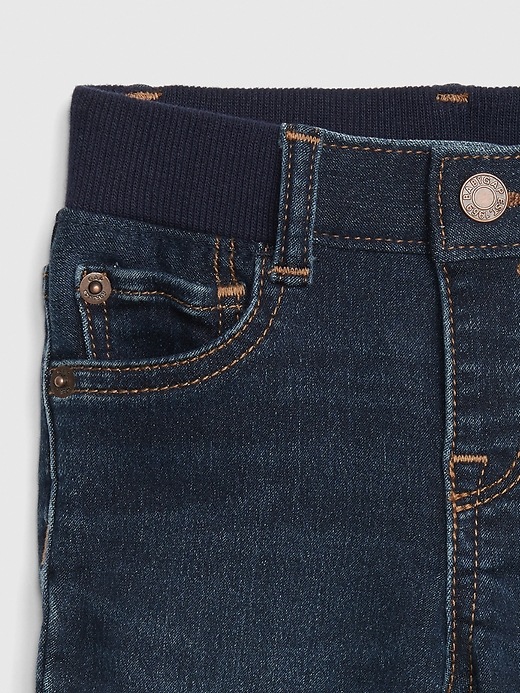 Image number 3 showing, Baby Knit-Denim Straight Jeans