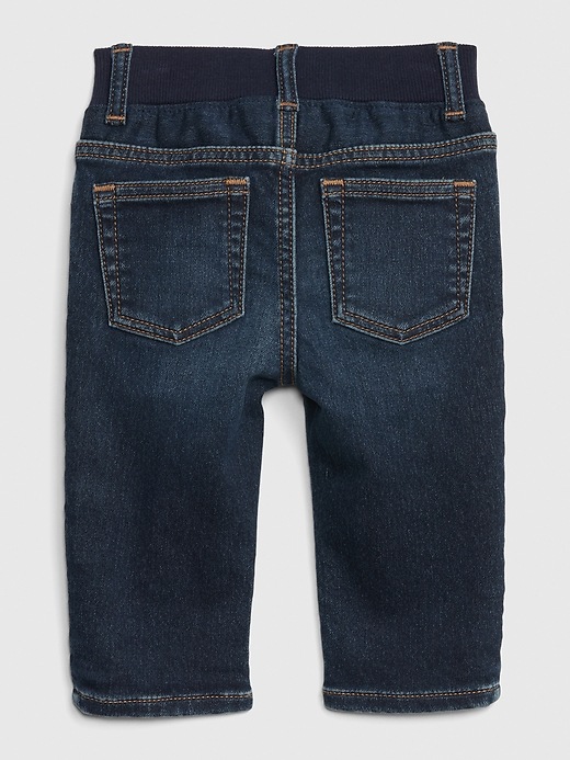 Image number 2 showing, Baby Knit-Denim Straight Jeans