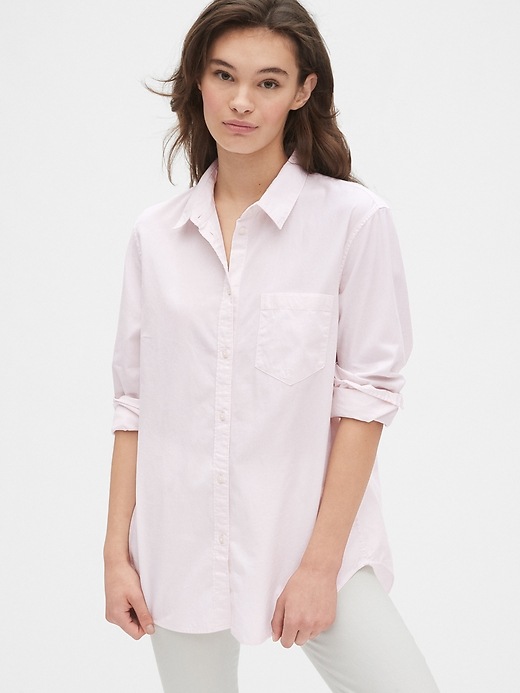 Image number 4 showing, Fitted Boyfriend Oxford Shirt